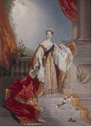 Edward Alfred Chalon Portrait of Queen Victoria on china oil painting artist